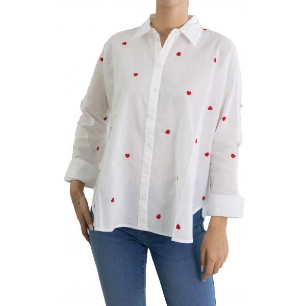 Camicia tinta unita con dettagli Only